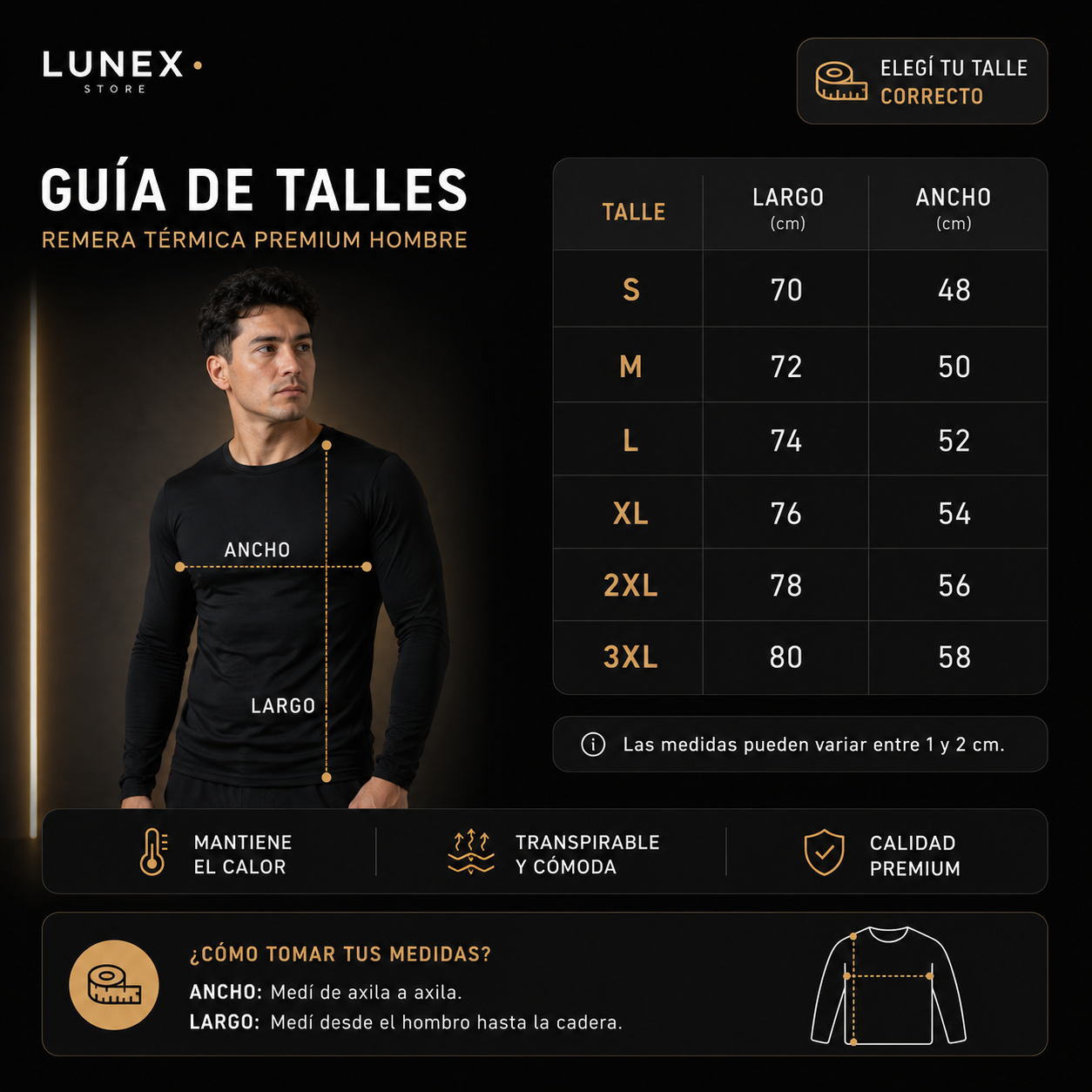 3x1 | Remeras termicas hombres